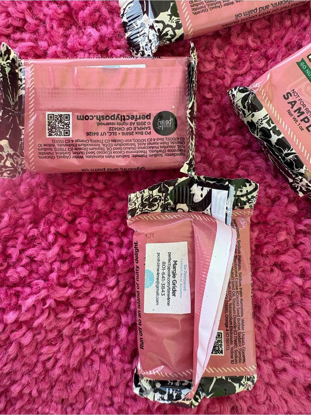Perfectly Posh Chunk Samples - Hoku Kuku Nutty Soap. 1 oz each, Set of 3.